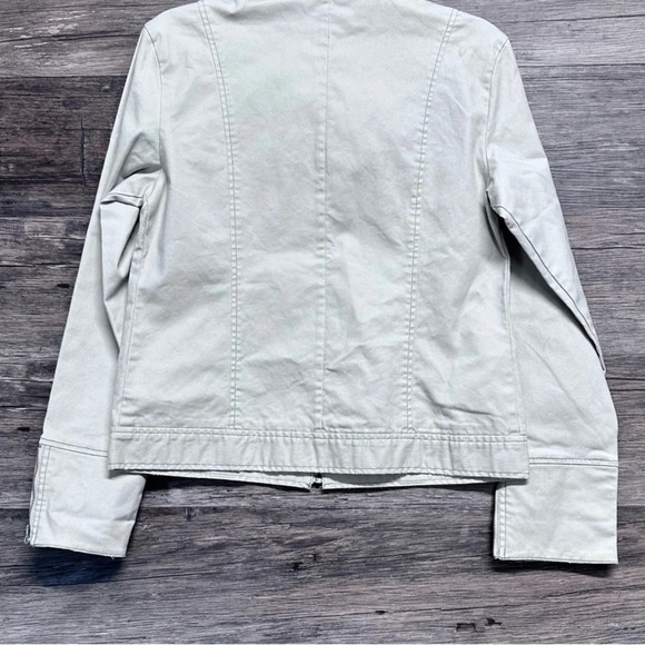 Kenzie Jeans Cream Tan Utility Womens Jacket Coat Size 8 - Picture 2 of 8